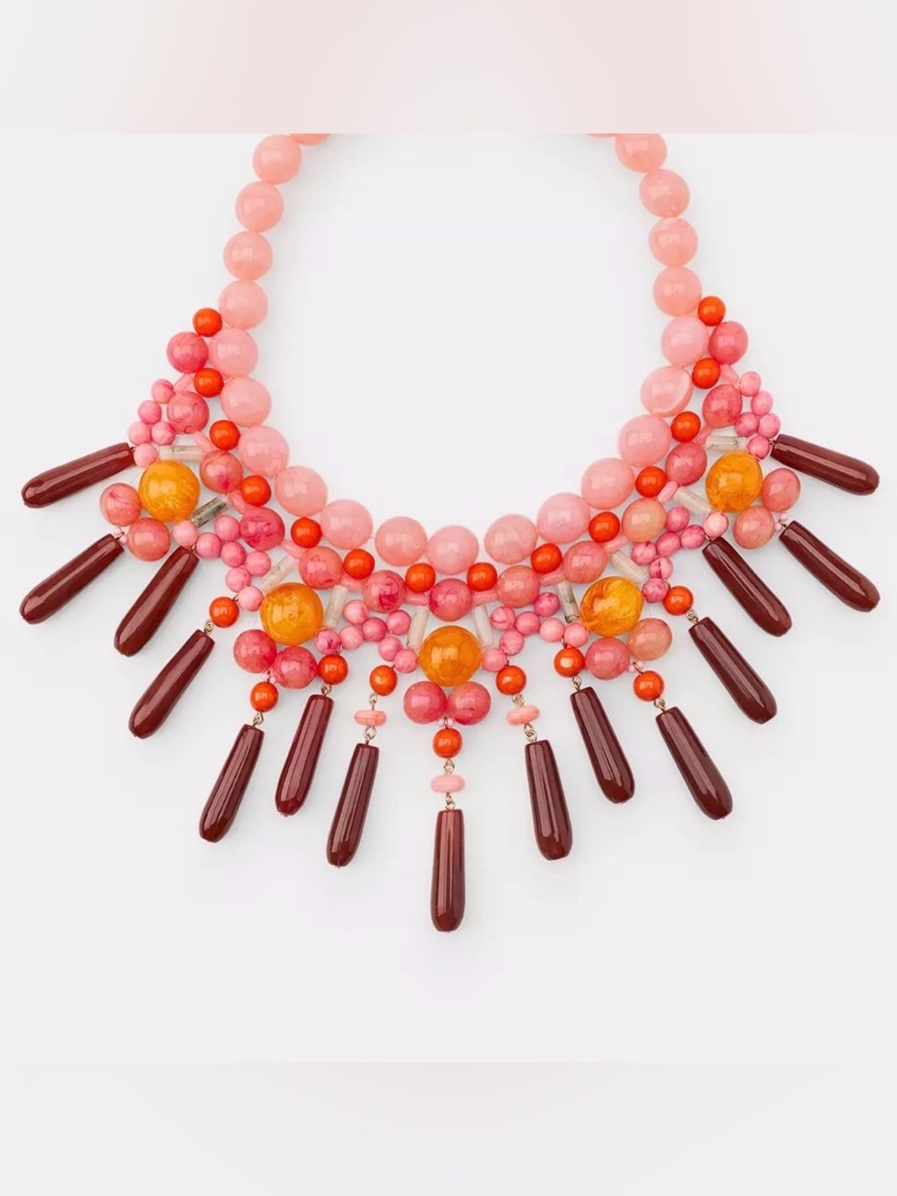 Zara Style MULTICOLOR RESIN BALL NECKLACE - Picture 2 of 6